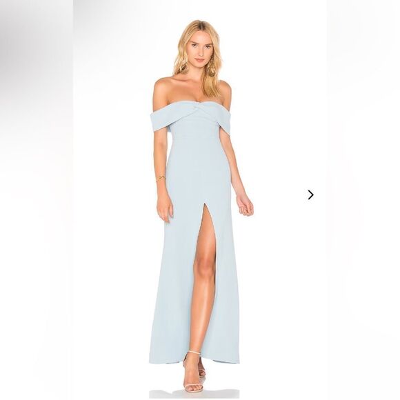 REVOLVE Dresses & Skirts - NEW Lovers + Friends Danica Strapless Gown Silver Blue Size Small